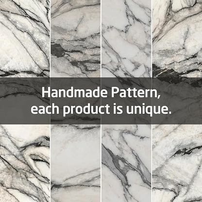 KES 16 x 13 Inch Oval Marble Pattern Vessel Sink Above Counter, Ceramic Porcelain Bathroom Sink Bowl for Vanity Countertop, Modern Look, No Overflow, Sink Only, BVS124-MG