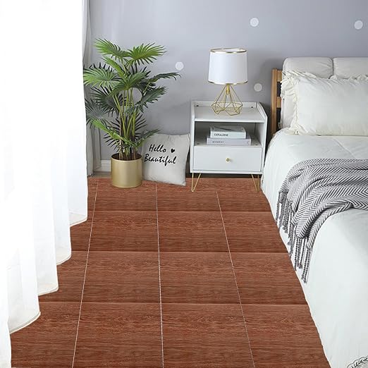 40 Sheet Vinyl Flooring 12” x 12” Peel and Stick Floor Tile Waterproof Walnut Wood Vinyl Floor Tiles Clearance Self Adhesive Floor Tiles Sticky Laminate Flooring Stick on Bathroom Kitchen RV