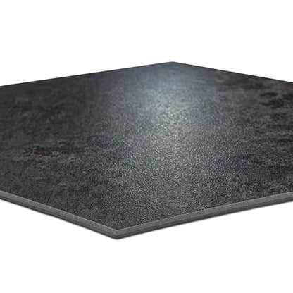 W&S 1-Sheet Faux Stone Peel and Stick Floor, Dark Grey Peel and Stick Backsplash, Stick on Brick Accent Wall,Self Adhesive Thicker Tile for Kitchen Bathroom,Bedroom,Waterproof Flooring Tiles