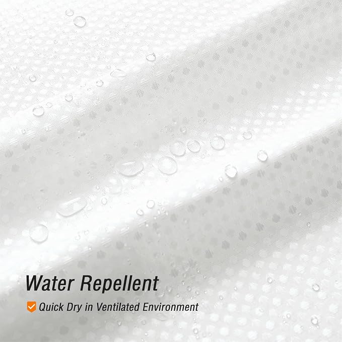 Long 230GSM White Shower Curtain, 72 x 78 | 230GSM Tall Fabric Shower Curtain for Bathroom, Water Repellent, Machine Washable