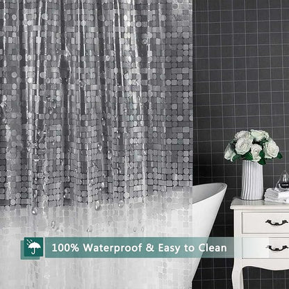 Shower Curtain Liner, 100% Waterproof Peva Shower Curtains with 3 Duty Heavy Bottom Magnets and 12 Rust Proof Grommets, 72x72 Weighted Shower Liner for Shower Stall, Bathtubs