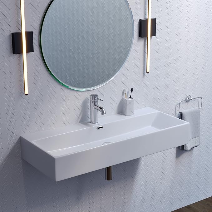 Claire 40” Rectangle Wall-Mount Bathroom Sink