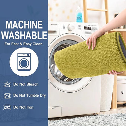 OLANLY Memory Foam Small Bathroom Rugs 24x16, Absorbent Mat, Deep Mustard | Soft Quick Dry Bath Rugs, Non-Slip Carpet, Machine Washable Mat for Bathroom Floor, Tub and Shower, Home Decor Accessories