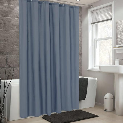 ALYVIA SPRING Waterproof Fabric Shower Curtain or Liner Stone Blue, 72x72 | 3 Magnets, Soft Cloth & Hotel Quality, Machine Washable, Light-Weight, Standard Size