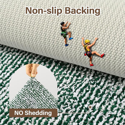 Bathroom Rugs 30x20 Non Slip Washable, Dark Green Bath Mat for Bathroom Floor Tub, Soft Absorbent Quick Dry Mats for Shower, Bathtub,Home Decor