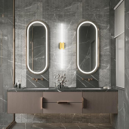 Ralbay 48inch Gold Bathroom Vanity Lights Bar 36W Modern LED Gold Vanity Light Fixtures Over Mirror(5500K White Light)