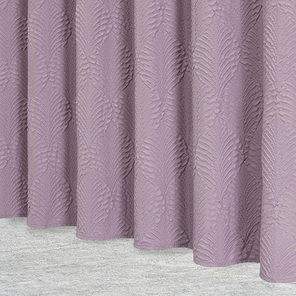 36x72 Small Stall Shower Curtain, Lavender Embossed Half Bath Curtain