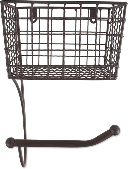 DII Rustic Farmhouse Bathroom Décor, Metal Storage, Toilet Paper Holder, Rustic