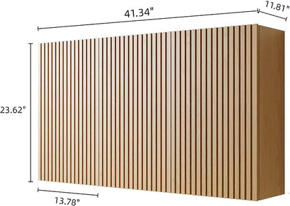 KEIKI Bathroom Wall Cabinet with Soft-Close Doors, Golden Oak | Premium Wood Medicine Cabinet, Floating Storage Cabinet for Bathroom Kitchen Laundry Room