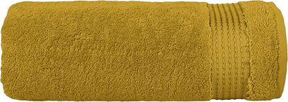 Elegant Comfort Premium Turkish Cotton 1 Piece Jumbo Bath Towel - 35 x 70 inch, Luxurious Hotel Spa Quality 100% Turkish Cotton Large Bath Towel - Highly Absorbent - Soft Bathroom Towel, Gold