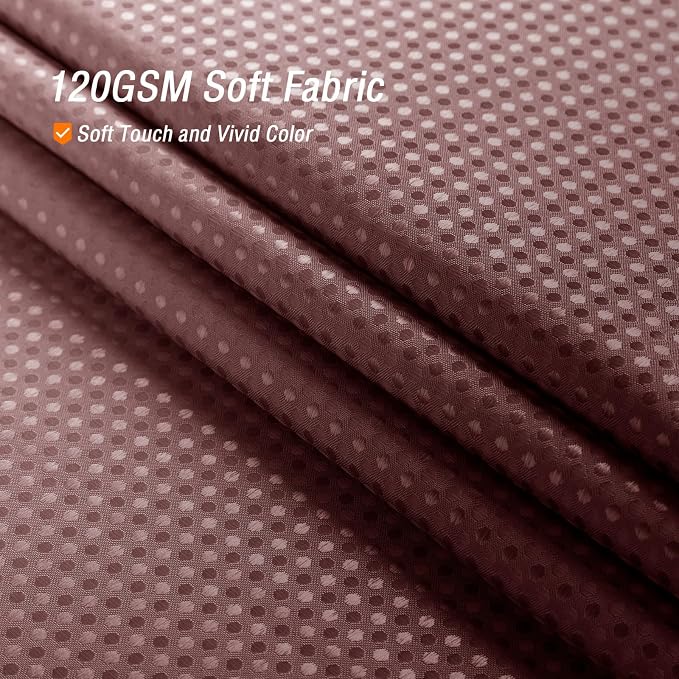 Burgundy Ombre Fabric Shower Curtain for Bath Decor, 72 x 72 | Burgundy Gradient Fabric Shower Curtain, Cloth-Textured Bathroom Curtains Shower Set, Water Repellent and Machine Washable