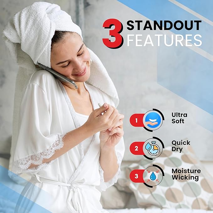 Infinitee Xclusives Luxury 100% Cotton Towel Set – 8 Piece Bathroom Towel Set (2 Bath Towels, 2 Hand Towels, 4 Washcloths) – Soft & Absorbent Towels for Bathroom (Vivid Green)