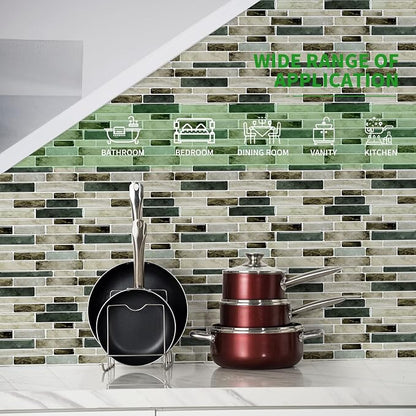 LONGKING Marble Peel and Stick Backsplash for Kitchen, 3D Adhesive Tile Backsplash for Kitchen, Bathroom, Wall Tile, 10 Sheets, 12" x 12" | Peel and stick backsplash, self-adhesive wall tile, marble, waterproof, kitchen bathroom wall, 10-sheet, set D