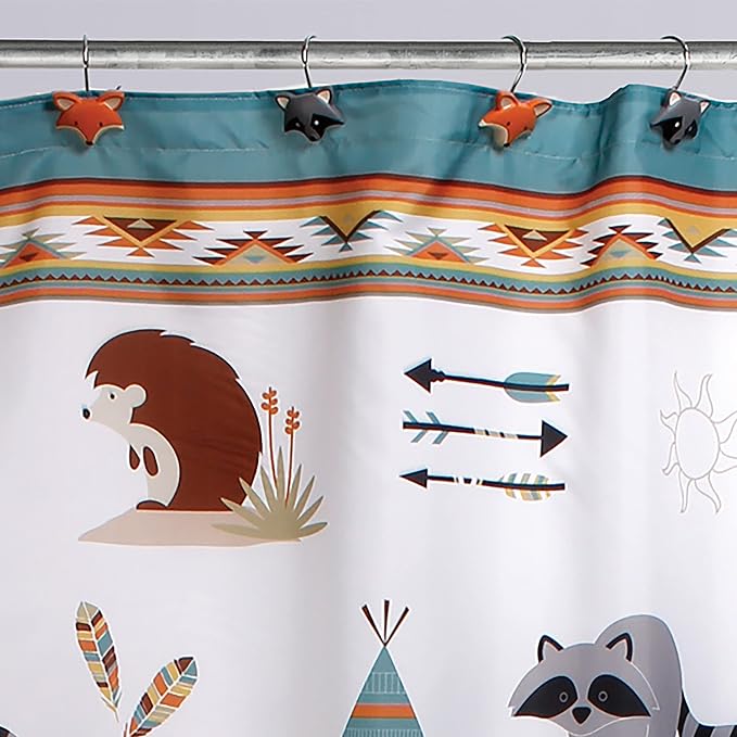 SKL Home by Saturday Knight Ltd. Forest Animals Shower Curtain Hook Set, Multi, Multicolor