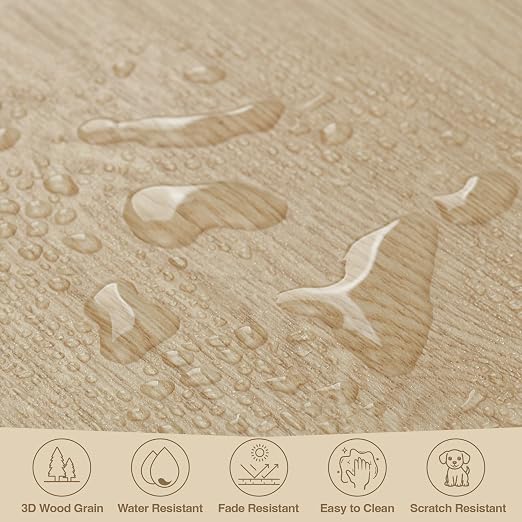 MULGREAT Peel and Stick Floor Tile, 54 Sq.Ft Waterproof Vinyl Flooring, 36 Pieces Wood-Look Self Adhesive Luxury Vinyl Plank Flooring for DIY Bathroom Laundry Bedroom RV Kitchen (Creamy Oak)