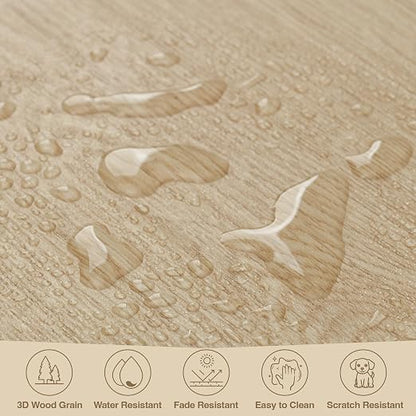 MULGREAT Peel and Stick Floor Tile, 54 Sq.Ft Waterproof Vinyl Flooring, 36 Pieces Wood-Look Self Adhesive Luxury Vinyl Plank Flooring for DIY Bathroom Laundry Bedroom RV Kitchen (Creamy Oak)