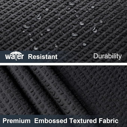 OWENIE Black Shower Curtain for Bathroom 78 Inches Long, 3D Embossed Textured Fabric Farmhouse Shower Curtain Soft Cloth, Water Repellent, Machine Washable, Hotel Style, 72" W x 78" L, Black