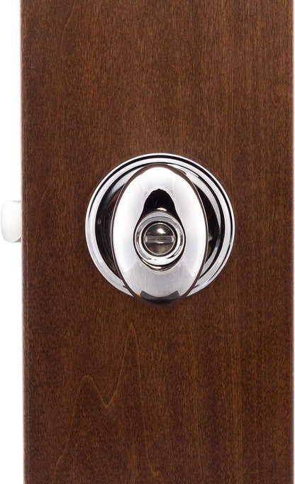 Copper Creek EK2030PS Egg Door Knob, Privacy Function, 1 Pack, in Polished Stainless