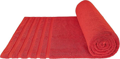 American Soft Linen 35x70 Jumbo Large Bath Towel, 600 GSM 100% Cotton Turkish Bath Sheet, Oversized Luxury Bath Towel for Bathroom Beach and Pool, Red