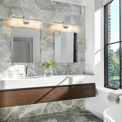KAISITE Modern Vanity Light Brushed Nickel Bathroom Light Fixture Over Mirror 24 inch Vanity Lighting Fixture Dimmable 5CCT LED Bar Vanity Light for Bathroom Restroom