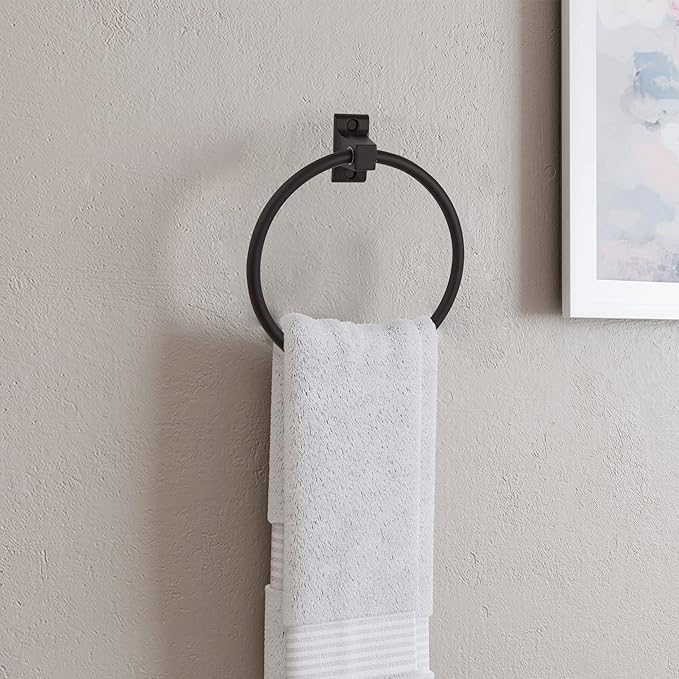 Design House Millbridge Towel Ring in Matte Black