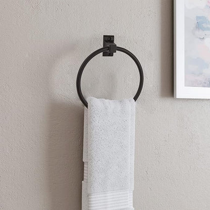 Design House Millbridge Towel Ring in Matte Black