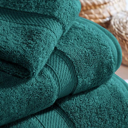 Superior Egyptian Cotton Ultra Plush & Absorbent, 3 Piece Set, Teal | Quick Dry, Soft Luxury Towel Set, Bath Essentials, Guest Bath, Spa, 1 Bath, 1 Hand, 1 Face Towels, Madeline Towels