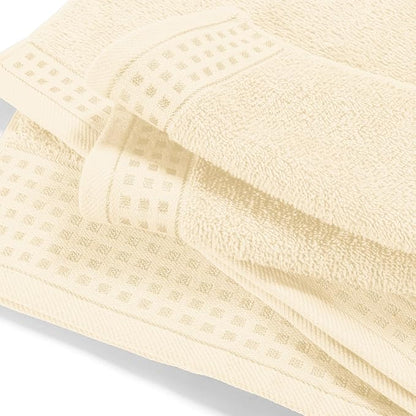 GLAMBURG 100% Cotton Oversized 2 Pack Bath Sheets 35x70, Ultra Soft Highly Absorbant Compact Quickdry & Lightweight Large Bath Sheet Set, Ideal for Gym Travel Camp Pool - Ivory