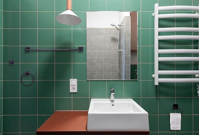 SENTO VINTO Bathroom Accessories Set, Heavy Duty Metal Bath Hardware Set Wall Mounted, Includes Robe Hook, Standard Toilet Paper Holder, Towel Ring, 24” Towel Bar (4-Piece, Oil Rubbed Bronze)
