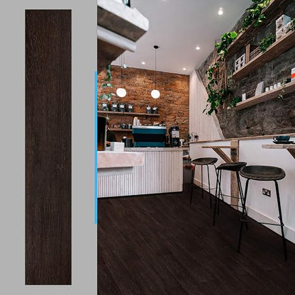 Art3d 36-Pack Wood Texture Peel and Stick Vinyl Flooring Tiles, Brown Stone | 18 & 54 sq.ft Options, Rigid Surface Hard Core, Waterproof, Self-Adhesive, Impact Resistant, Fit Indoor Household Spaces