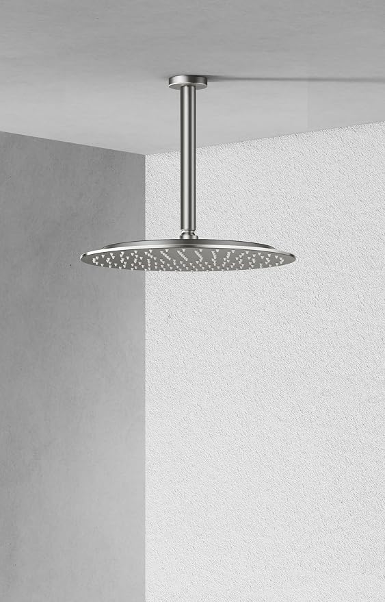 VBFF-Shower Head,rain shower head, 12 inch- Round Shower Head, 1.8 GPM Flow Rate, rainfall showerhead,VBFF13 (Brushed Nickel)