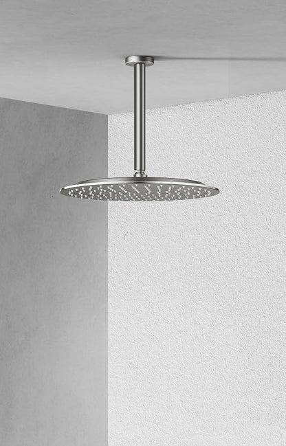VBFF-Shower Head,rain shower head, 12 inch- Round Shower Head, 1.8 GPM Flow Rate, rainfall showerhead,VBFF13 (Brushed Nickel)