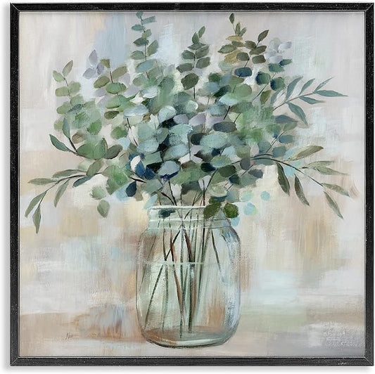 Soothing Eucalyptus Herb Arrangement, 17 x 17 Inch Framed Giclée Print | Stupell Industries · By Nan · Ready to hang · Perfect for farmhouse or rustic rooms · Made in USA