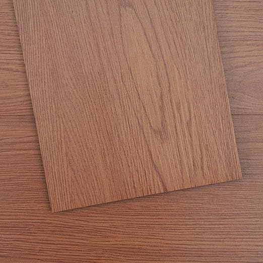 VEVOR Self Adhesive Vinyl Floor Tiles 36x6 inch, 36 Tiles 2.5mm Thick Peel & Stick Tile 54 Sq.Ft, Deep Brown Wood Grain DIY Flooring for Kitchen Dining Room Bedrooms & Bathrooms, Easy for Home Decor