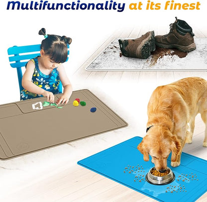 The Original Under Sink Mat - Silicone Waterproof mat, Trimmable, Easy to Clean, Kitchen cabinet liner, Under sink protector mats, Drip Tray with Lip - 34" x 22" or smaller