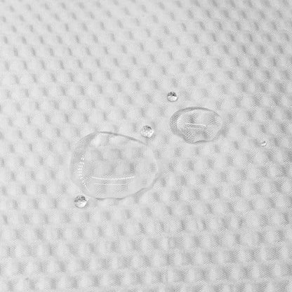 Tititex Solid White Cloth Fabric Shower Curtain Liner with 2 Magnets - Texture Pressure Bubble Soft Hotel Quality Waterproof Shower Liner, Light-Weight & Machine Washable 72x90 inch