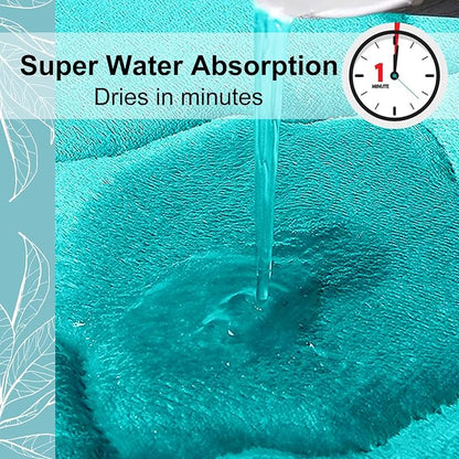 OLANLY Memory Foam Bath Mat Rug 47x32, Ultra Soft and Absorbent Bathroom Rugs, Non-Slip, Comfortable, Machine Washable Bath Carpet for Bathroom Floor, Tub, Shower and Home Decor Accessories, Teal