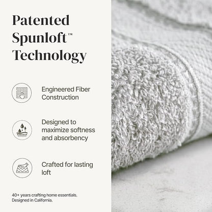 Modern Threads 4-Pack SpunLoft Bath Sheet Grey 35x66