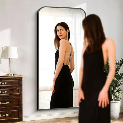COFENY Bathroom Mirror, 30x60 inch Black Rectangle Wall Mounted Mirror with Thin Frame, Large Bathroom Vanity Mirrors for Over Sink, Entryway, Living Room, Bedroom