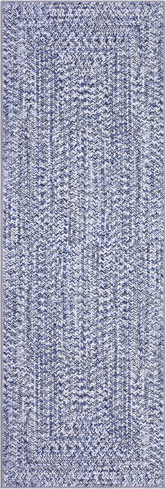 Printed Washable Runner Rug 2x10 Non Slip Bathroom Rugs Modern Soft Bedroom Rug Farmhouse Kitchen Runner Stain Resistant Carpet for Hallway Entryway Rugs 2'x10' Light Blue