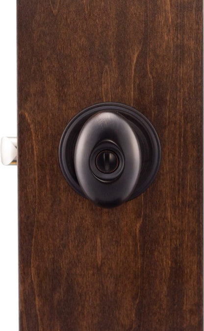 Copper Creek EK2030TB Egg Door Knob, Privacy Function, 2 Pack, in Tuscan Bronze