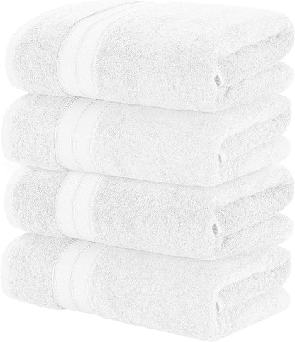Modern Threads 4-Pack SpunLoft Bath Towel White 30x54