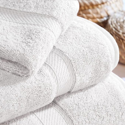 SUPERIOR Egyptian Cotton Ultra Plush & Absorbent, 3 Piece Set, White | Quick Dry, Soft Luxury Towel Set, Bath Essentials, Guest Bath, Spa, 1 Bath, 1 Hand, 1 Face Towels, Madeline Towels