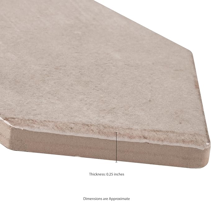 M S International Renzo Sterling Glossy Ceramic Picket Wall Tile for Bathroom, Kitchen Backsplash, Accent Wall, and Shower - Sample