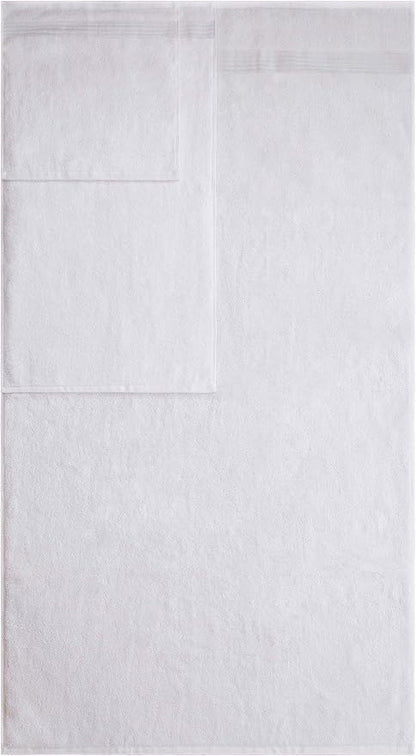 American Veteran Towel, 6 Piece Towel Set for Bathroom, 100% Cotton Turkish Bathroom Towels, 2 Bath Towels 2 Hand Towels 2 Washcloths, White