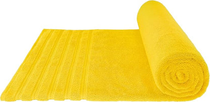 American Soft Linen 35x70 Jumbo Large Bath Towel, 600 GSM 100% Cotton Turkish Bath Sheet, Oversized Luxury Bath Towel for Bathroom Beach and Pool, Yellow