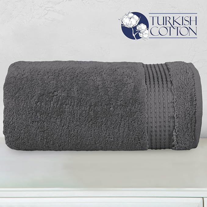 Elegant Comfort Premium Super Soft Highly Absorbent 1 Piece Oversized Bath Sheet - 40" x 80" inch, Luxurious Hotel Spa Quality 100% Turkish Cotton Extra Large Bath Towels for Adults, Grey