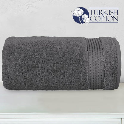 Elegant Comfort Premium Super Soft Highly Absorbent 1 Piece Oversized Bath Sheet - 40" x 80" inch, Luxurious Hotel Spa Quality 100% Turkish Cotton Extra Large Bath Towels for Adults, Grey