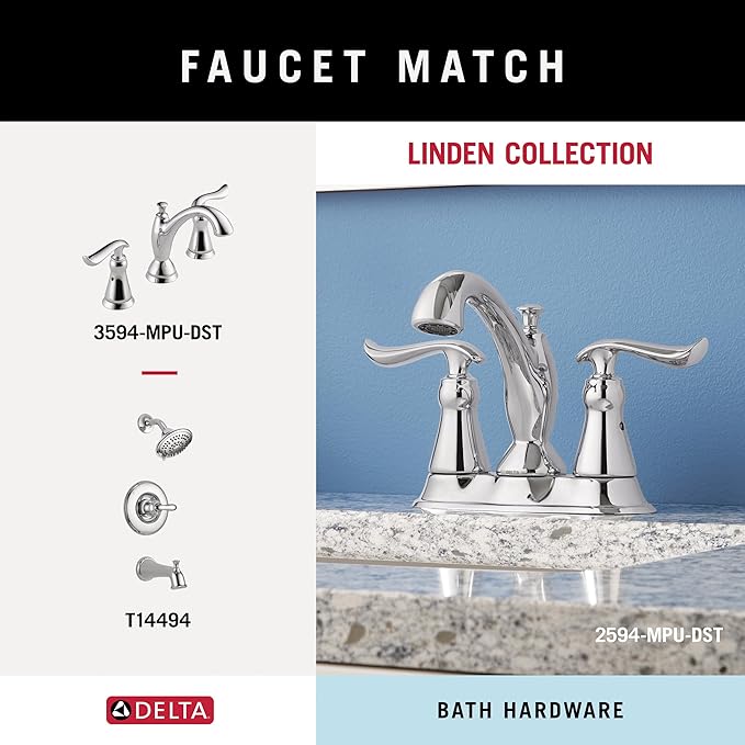 Delta Faucet 79435 Linden Double Towel Hook Bath Hardware Accessory in Polished Chrome (Pack of 3)