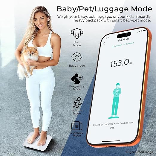 Wyze Smart Scale X Butterfly Bathroom Scale | Premium Glass, BMI Body Fat Muscle, Bluetooth App Sync, Body Composition Analyzer
